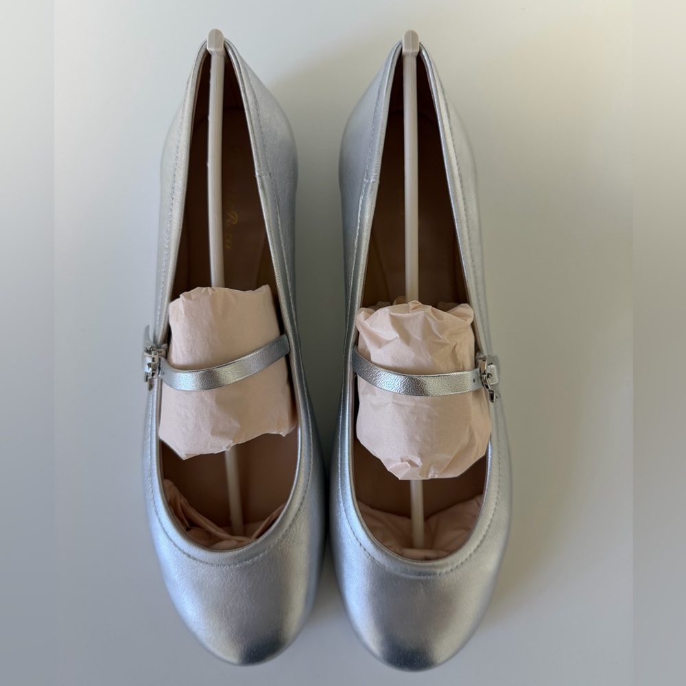 Gianvito Rossi Silver Flats